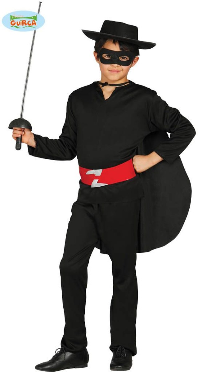 Zorro Kostuum | De Zoon Van Zorro | Jongen | 7 - 9 jaar | Carnaval kostuum | Verkleedkleding